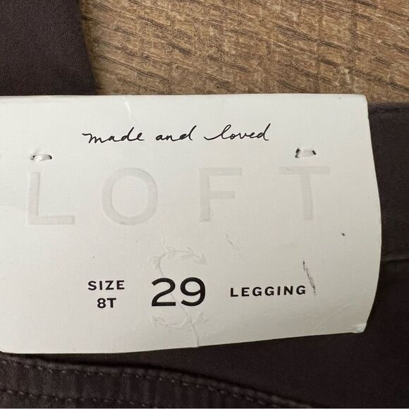 LOFT Soft touch Legging Jeans 8L Dark Grey/purple NWT🏷 has pockets! - Picture 6 of 11